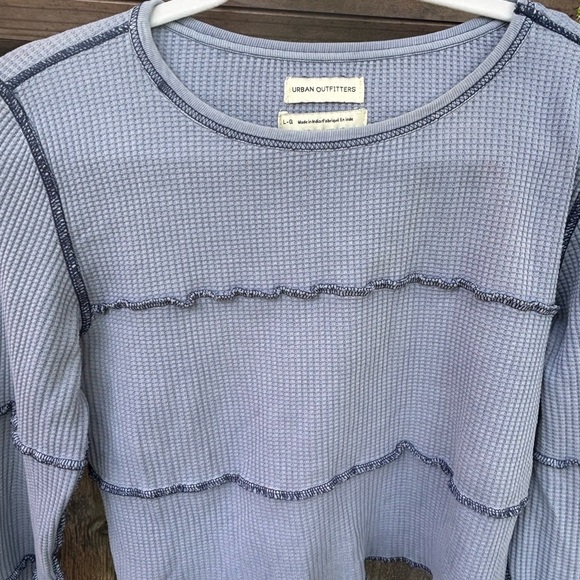 Urban Outfitters Purple Cropped Long Sleeve Shirt - Picture 5 of 5